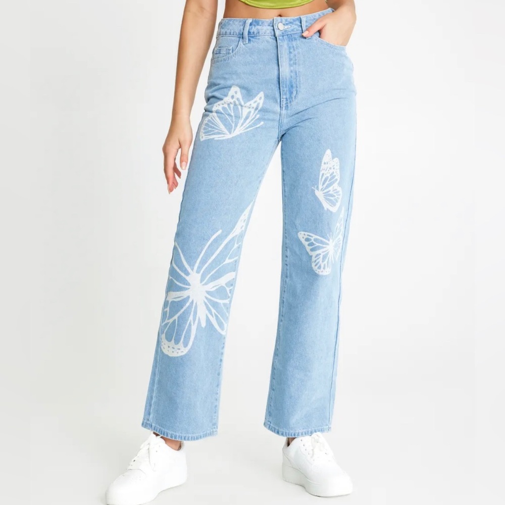 Cider Butterfly Jeans NWOT